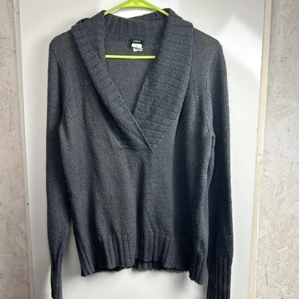 J. Crew‎ grey Chalet Popover Sweater 34381